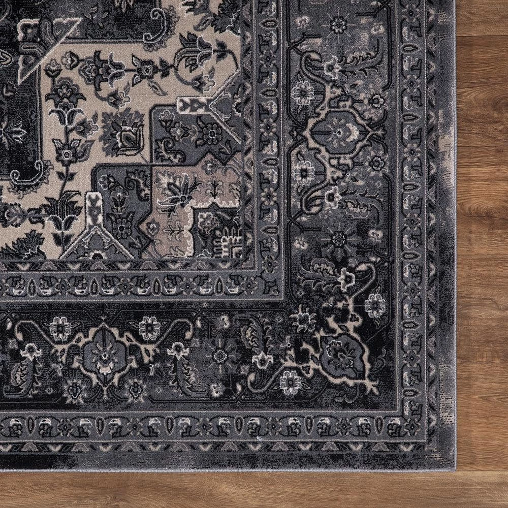 Angora Anthracite 8 ft. x 10 ft. Medallion Area Rug by Home Decorators Collection 9 Angora Anthracite 8 ft. x 10 ft. Medallion Area Rug by Home Decorators Collection - Image 9