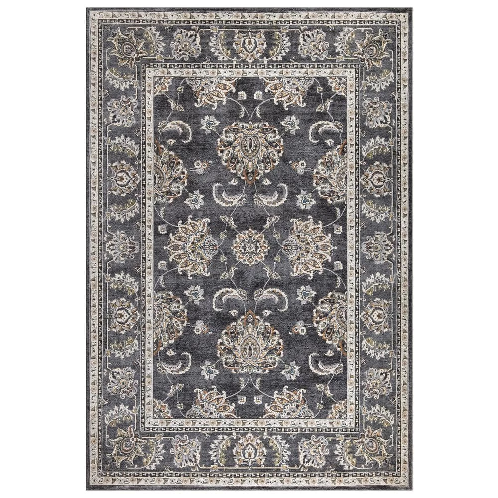Carlisle Anthracite 5 ft. x 6 ft. 8 in. Area Rug by Home Decorators Collection 1 Carlisle Anthracite 5 ft. x 6 ft. 8 in. Area Rug by Home Decorators Collection