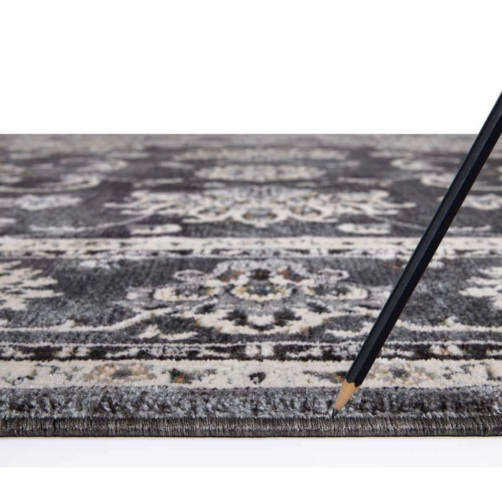 Carlisle Anthracite 5 ft. x 6 ft. 8 in. Area Rug by Home Decorators Collection 2 Carlisle Anthracite 5 ft. x 6 ft. 8 in. Area Rug by Home Decorators Collection - Image 2