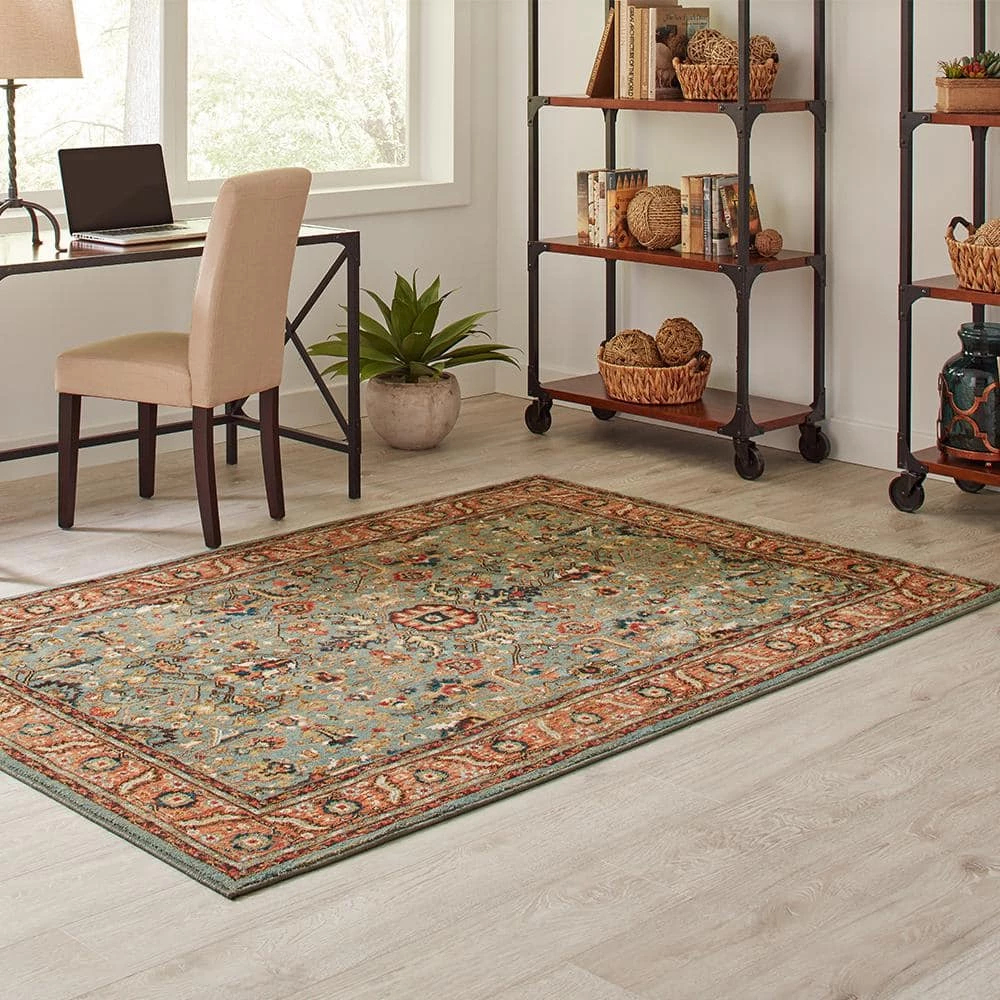 Mariah Aquamarine 2 ft. x 4 ft. Area Rug by Home Decorators Collection 2 Mariah Aquamarine 2 ft. x 4 ft. Area Rug by Home Decorators Collection - Image 2