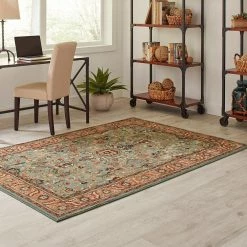 Mariah Aquamarine 5 ft. x 7 ft. Floral Area Rug by Home Decorators Collection -Home Decorators Store aquamarine home decorators collection area rugs 635602 31 1000
