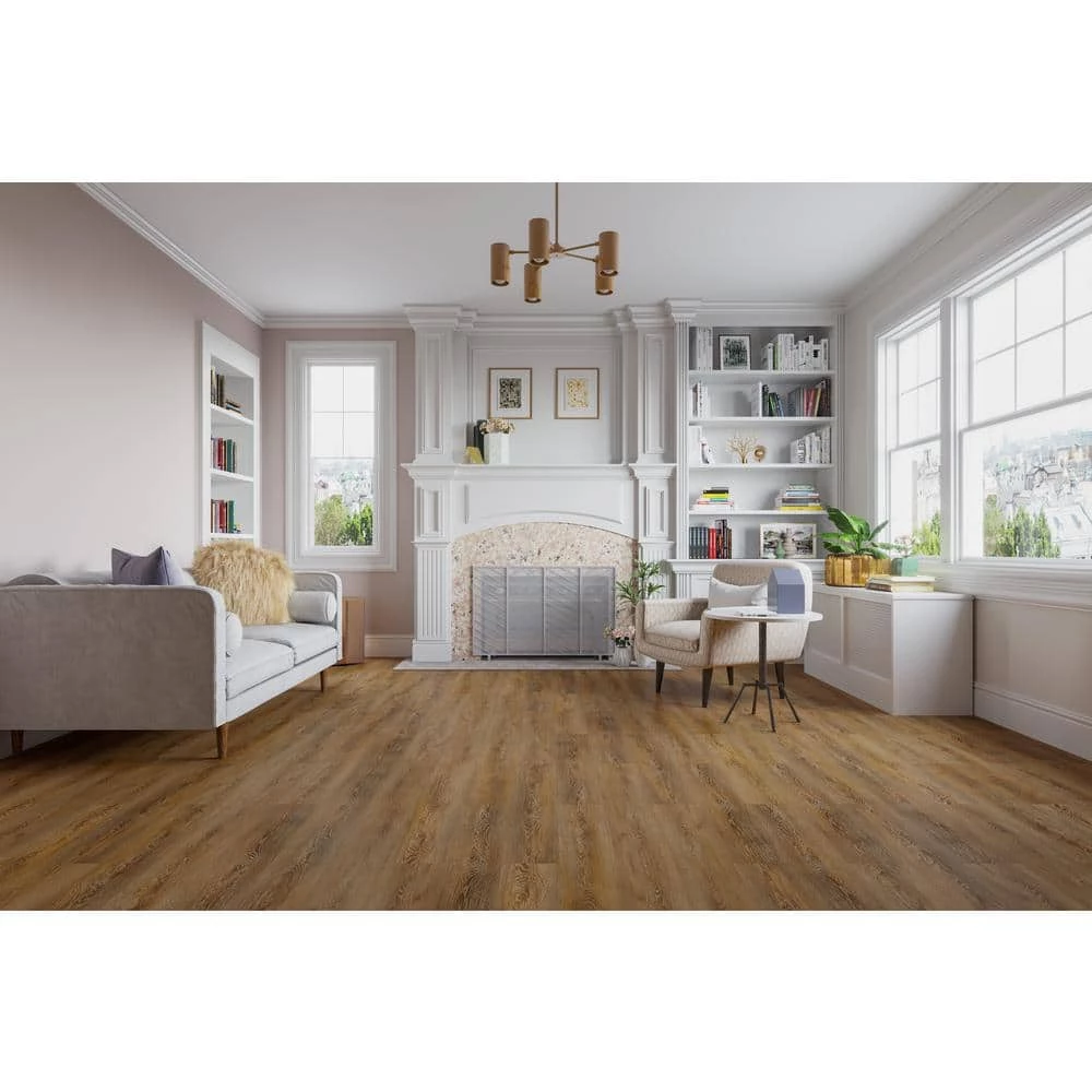 Arkansas Oak 7.20 in. W x 42 in. L SPC Waterproof Vinyl Plank Flooring (25.20 sq. ft./case) by Home Decorators Collection 4 Arkansas Oak 7.20 in. W x 42 in. L SPC Waterproof Vinyl Plank Flooring (25.20 sq. ft./case) by Home Decorators Collection - Image 4