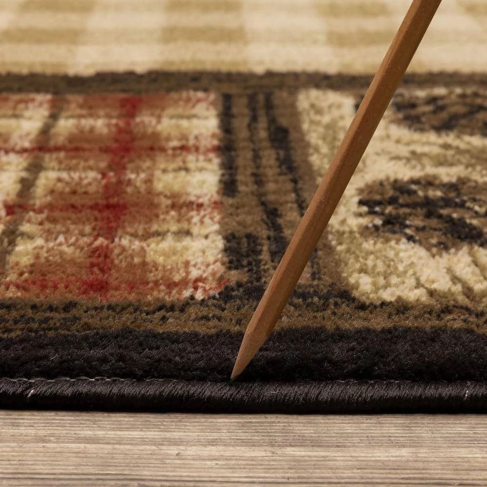 Mountain Top Beige 8 ft. x 10 ft. Cabin Area Rug by Home Decorators Collection 3 Mountain Top Beige 8 ft. x 10 ft. Cabin Area Rug by Home Decorators Collection - Image 3