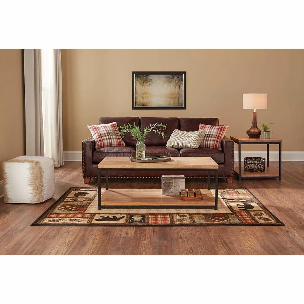 Mountain Top Beige 8 ft. x 10 ft. Cabin Area Rug by Home Decorators Collection 2 Mountain Top Beige 8 ft. x 10 ft. Cabin Area Rug by Home Decorators Collection - Image 2
