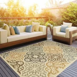 Sumba Beige 4 ft. x 6 ft. Indoor/Outdoor Area Rug by Home Decorators Collection -Home Decorators Store beige home decorators collection outdoor rugs 1359620420 fa 1000