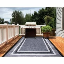 Eternity Black 8 ft. x 10 ft. Indoor/Outdoor Area Rug by Home Decorators Collection -Home Decorators Store black home decorators collection outdoor rugs 19447 4f 1000