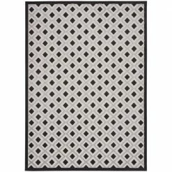 Aloha Black White 10 ft.x 13 ft. Geometric Contemporary Indoor/Outdoor Area Rug by Home Decorators Collection