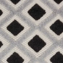 Aloha Black White 10 ft.x 13 ft. Geometric Contemporary Indoor/Outdoor Area Rug by Home Decorators Collection -Home Decorators Store black white home decorators collection area rugs 829535 fa 1000