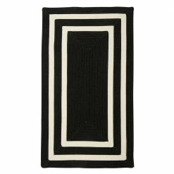 Griffin Border Black/White 3 ft. x 5 ft. Braided Indoor/Outdoor Area Rug by Home Decorators Collection