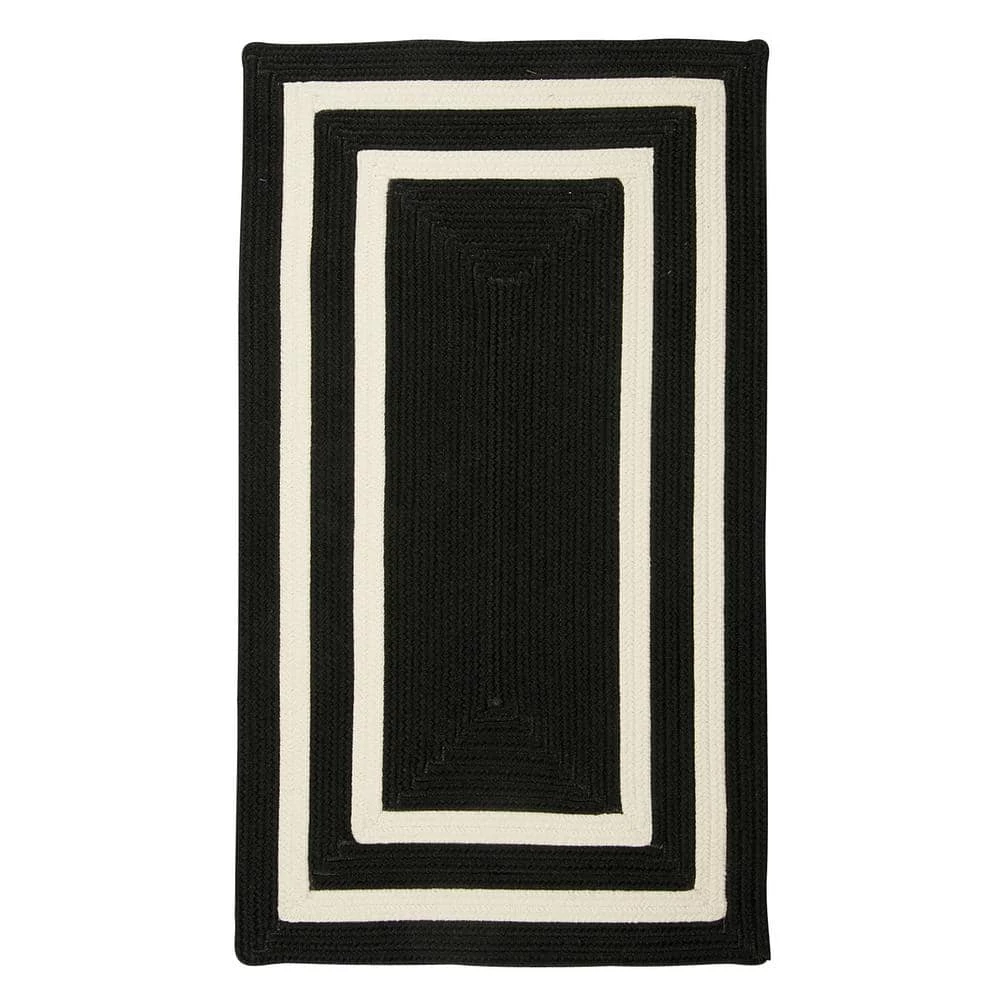 Griffin Border Black/White 3 ft. x 5 ft. Braided Indoor/Outdoor Area Rug by Home Decorators Collection 1 Griffin Border Black/White 3 ft. x 5 ft. Braided Indoor/Outdoor Area Rug by Home Decorators Collection