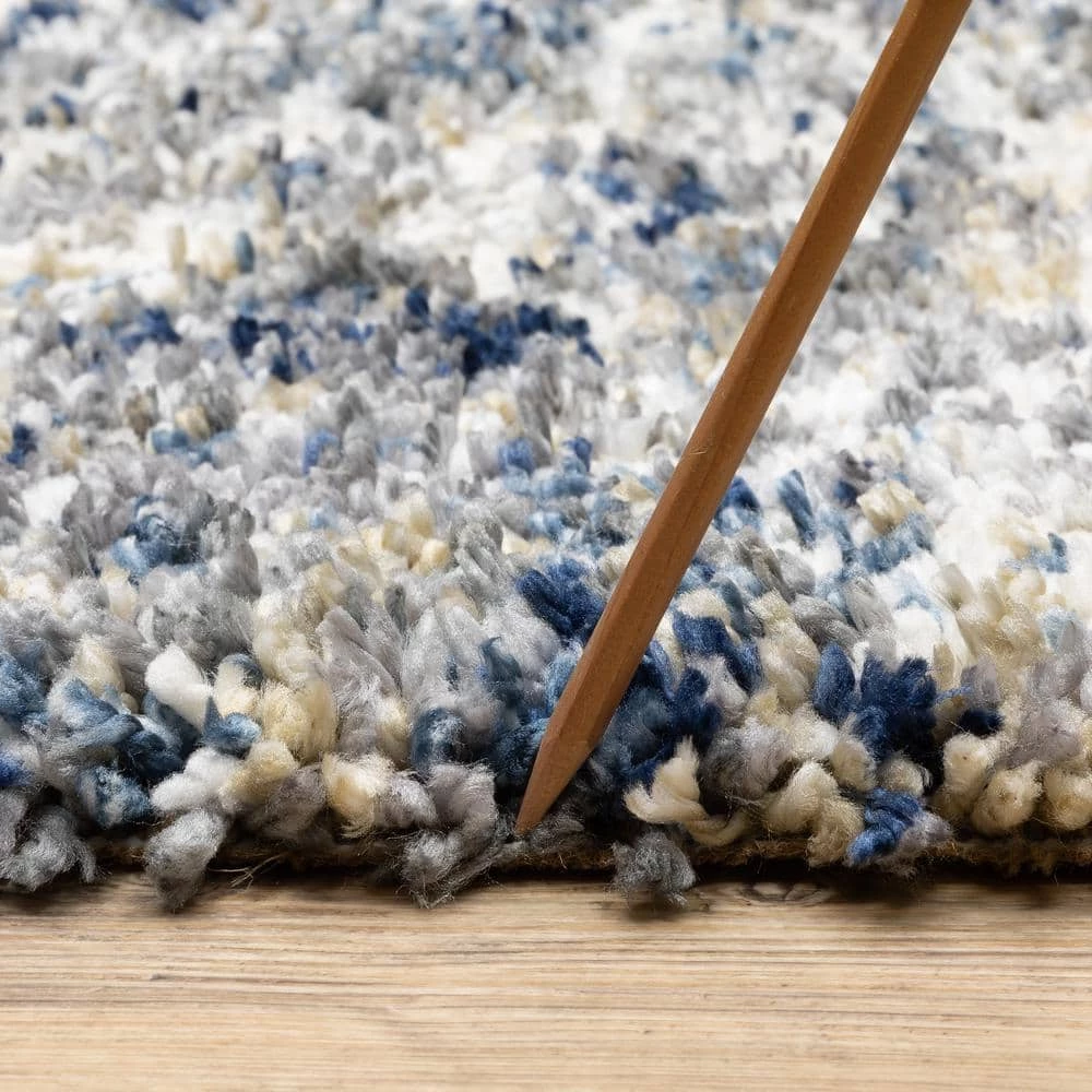 Nordic Blue 10 ft. x 13 ft. Abstract Shag Area Rug by Home Decorators Collection 3 Nordic Blue 10 ft. x 13 ft. Abstract Shag Area Rug by Home Decorators Collection - Image 3