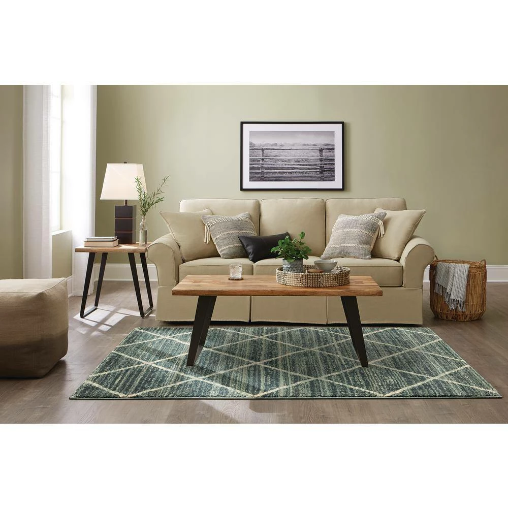 Luciana Blue 7 ft. x 10 ft. Geometric Area Rug by Home Decorators Collection 2 Luciana Blue 7 ft. x 10 ft. Geometric Area Rug by Home Decorators Collection - Image 2
