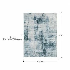 Harmony Machine Washable Blue 7 ft. 6 in. x 10 ft. Abstract Polyester Indoor Area Rug by Home Decorators Collection -Home Decorators Store blue home decorators collection area rugs 592463 76 1000