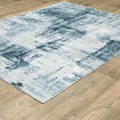 Harmony Machine Washable Blue 7 ft. 6 in. x 10 ft. Abstract Polyester Indoor Area Rug by Home Decorators Collection -Home Decorators Store blue home decorators collection area rugs 592463 c3 1000