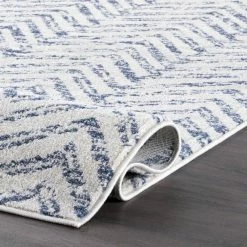 Rosanne Geometric Herringbone Blue 8 ft. x 10 ft. Area Rug by Home Decorators Collection -Home Decorators Store blue home decorators collection area rugs rzbd94a 8010 1f 1000