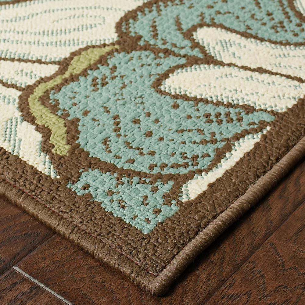 Jubilee Blue White 7 ft. x 10 ft. Indoor/Outdoor Area Rug by Home Decorators Collection 5 Jubilee Blue White 7 ft. x 10 ft. Indoor/Outdoor Area Rug by Home Decorators Collection - Image 5