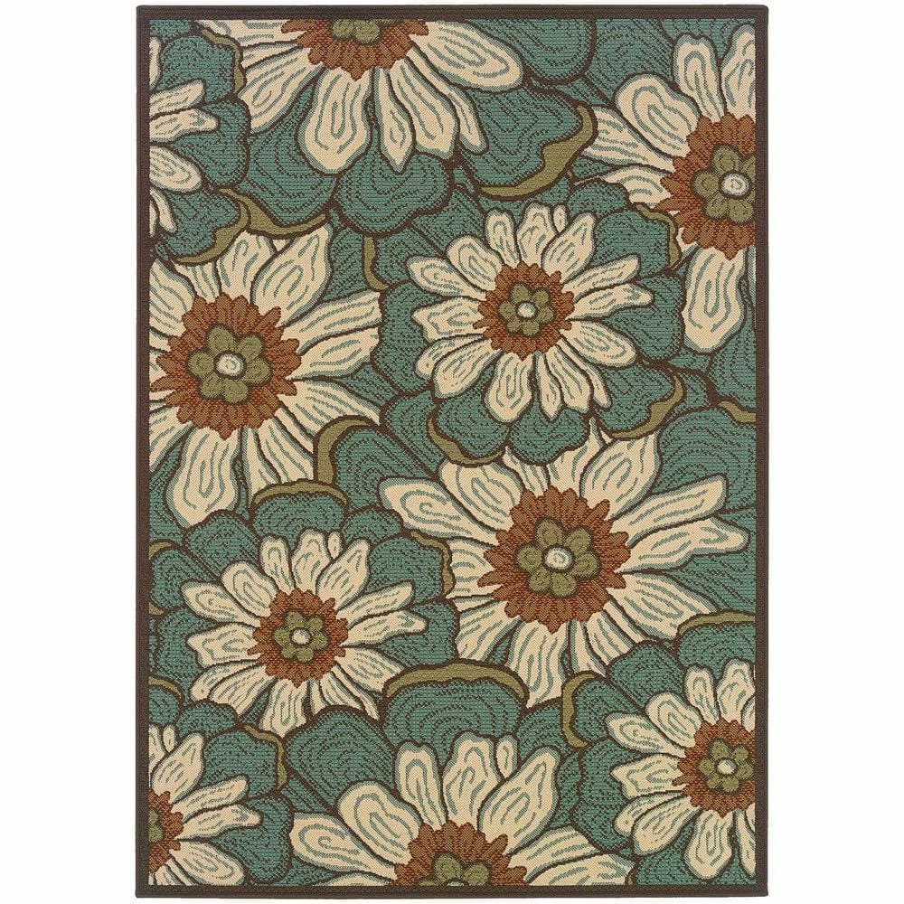 Jubilee Blue White 7 ft. x 10 ft. Indoor/Outdoor Area Rug by Home Decorators Collection 1 Jubilee Blue White 7 ft. x 10 ft. Indoor/Outdoor Area Rug by Home Decorators Collection