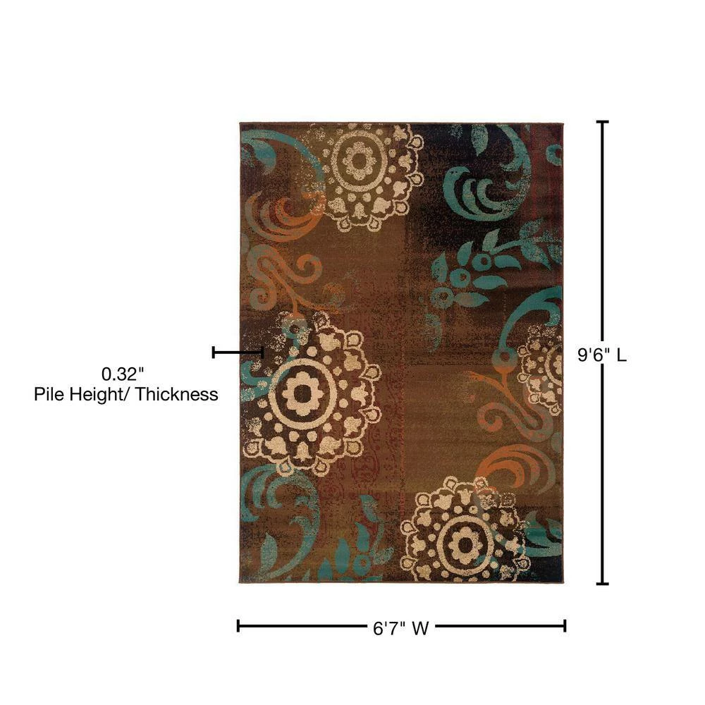 Market Brown 7 ft. x 10 ft. Area Rug by Home Decorators Collection 5 Market Brown 7 ft. x 10 ft. Area Rug by Home Decorators Collection - Image 5