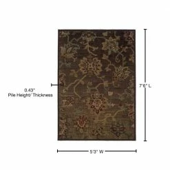 Promise Brown 5 ft. x 8 ft. Area Rug by Home Decorators Collection -Home Decorators Store brown home decorators collection area rugs 8823710610 76 1000