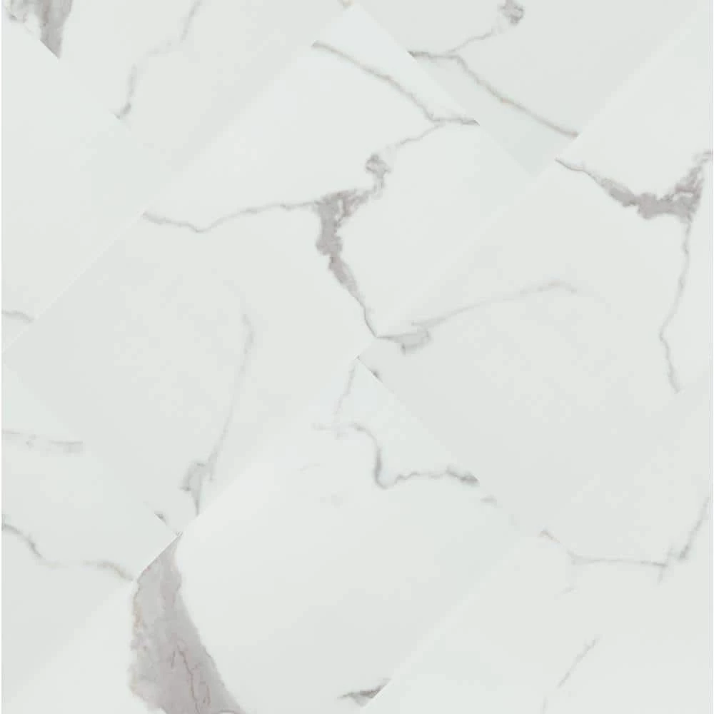 Carrara Luciano 11.81 in. W x 23.62 in. L Rigid Core Click Lock Luxury Vinyl Tile Flooring (19.37 sq. ft./case) by Home Decorators Collection 6 Carrara Luciano 11.81 in. W x 23.62 in. L Rigid Core Click Lock Luxury Vinyl Tile Flooring (19.37 sq. ft./case) by Home Decorators Collection - Image 6