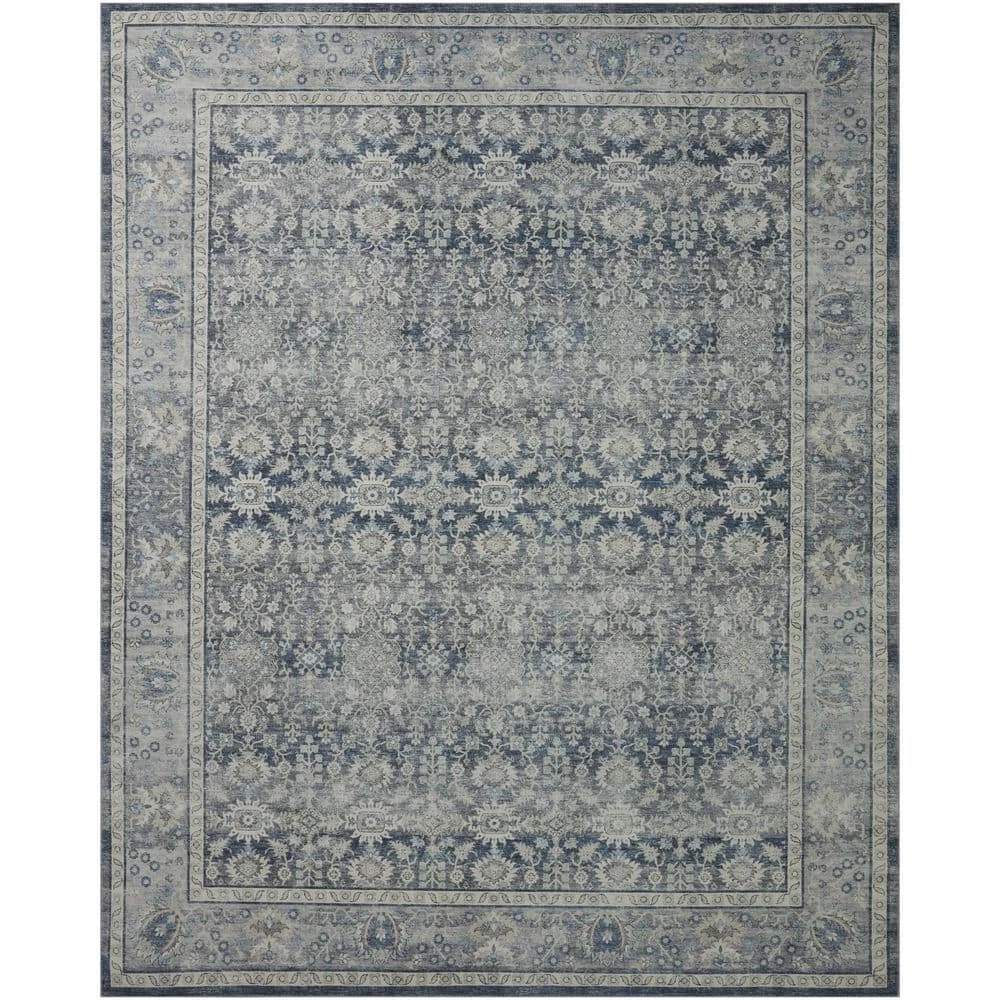 Leesa Charcoal/Grey 7 ft. 6 in. x 9 ft. 6 in. Traditional Polyester Area Rug by Home Decorators Collection 1 Leesa Charcoal/Grey 7 ft. 6 in. x 9 ft. 6 in. Traditional Polyester Area Rug by Home Decorators Collection