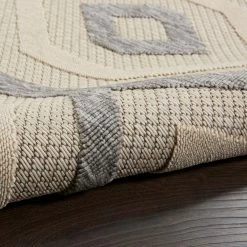 Palamos Cream 2 ft. x 10 ft. Geometric Contemporary Indoor/Outdoor Runner Rug by Home Decorators Collection -Home Decorators Store cream home decorators collection area rugs 774217 1f 1000