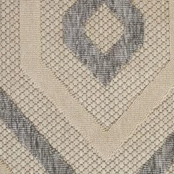 Palamos Cream 2 ft. x 10 ft. Geometric Contemporary Indoor/Outdoor Runner Rug by Home Decorators Collection -Home Decorators Store cream home decorators collection area rugs 774217 fa 1000