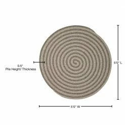 Charmed Dark Gray 5 ft. x 5 ft. Round Braided Area Rug by Home Decorators Collection -Home Decorators Store dark gray home decorators collection area rugs ol43r060x060 76 1000