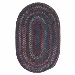 Newport Harbor Dark Multi 8 ft. x 10 ft. Oval Braided Area Rug by Home Decorators Collection
