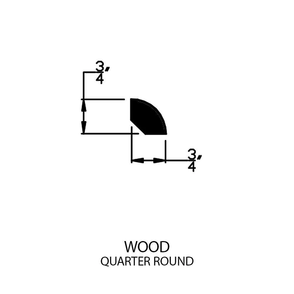 Fall Classic Oak HS 3/4 in. Thick x 3/4 in. Wide x 94 in. Length Hardwood Quarter Round Molding by Zamma 2 Fall Classic Oak HS 3/4 in. Thick x 3/4 in. Wide x 94 in. Length Hardwood Quarter Round Molding by Zamma - Image 2