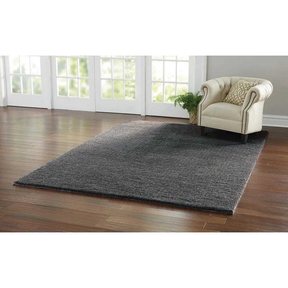 Ethereal Shag Graphite Charcoal 7 ft. x 10 ft. Indoor Area Rug by Home Decorators Collection 2 Ethereal Shag Graphite Charcoal 7 ft. x 10 ft. Indoor Area Rug by Home Decorators Collection - Image 2