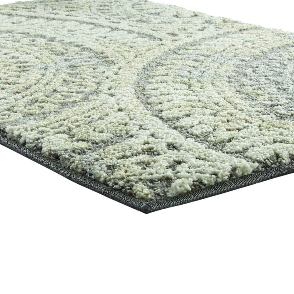 Spiral Medallion Cool Gray Tones 5 ft. x 7 ft. Area Rug by Home Decorators Collection 8 Spiral Medallion Cool Gray Tones 5 ft. x 7 ft. Area Rug by Home Decorators Collection - Image 8