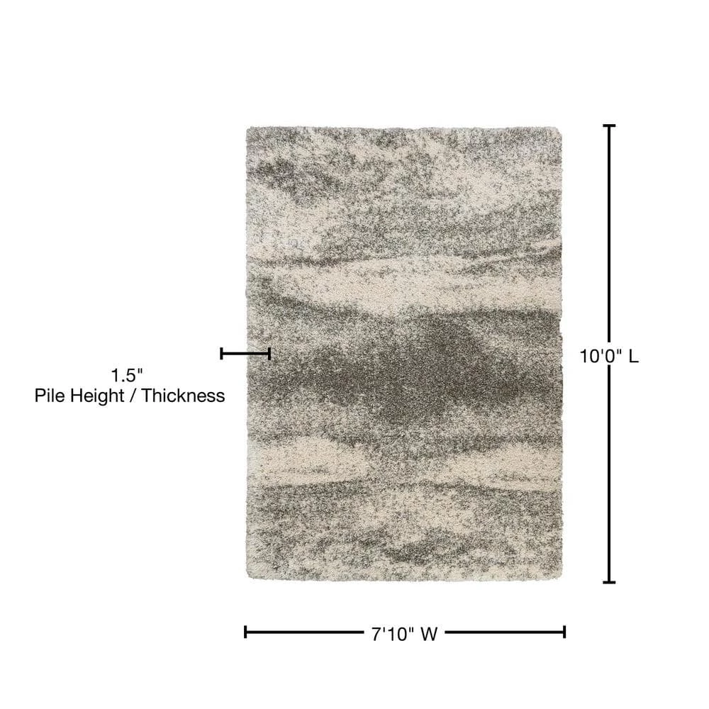 Stormy Gray 8 ft. x 10 ft. Abstract Area Rug by Home Decorators Collection 9 Stormy Gray 8 ft. x 10 ft. Abstract Area Rug by Home Decorators Collection - Image 9