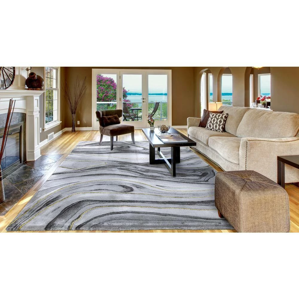 Matthew Grey 8 ft. x 10 ft. Area Rug by Home Decorators Collection 6 Matthew Grey 8 ft. x 10 ft. Area Rug by Home Decorators Collection - Image 6