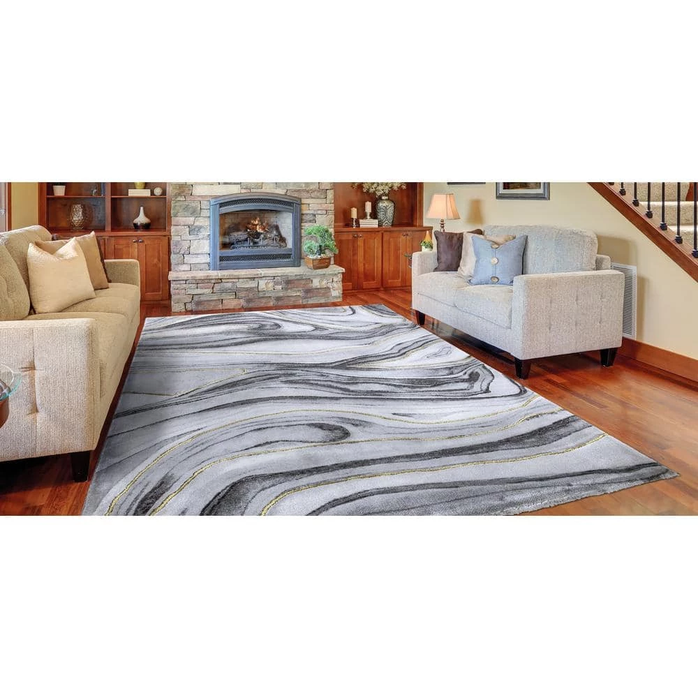 Matthew Grey 8 ft. x 10 ft. Area Rug by Home Decorators Collection 5 Matthew Grey 8 ft. x 10 ft. Area Rug by Home Decorators Collection - Image 5