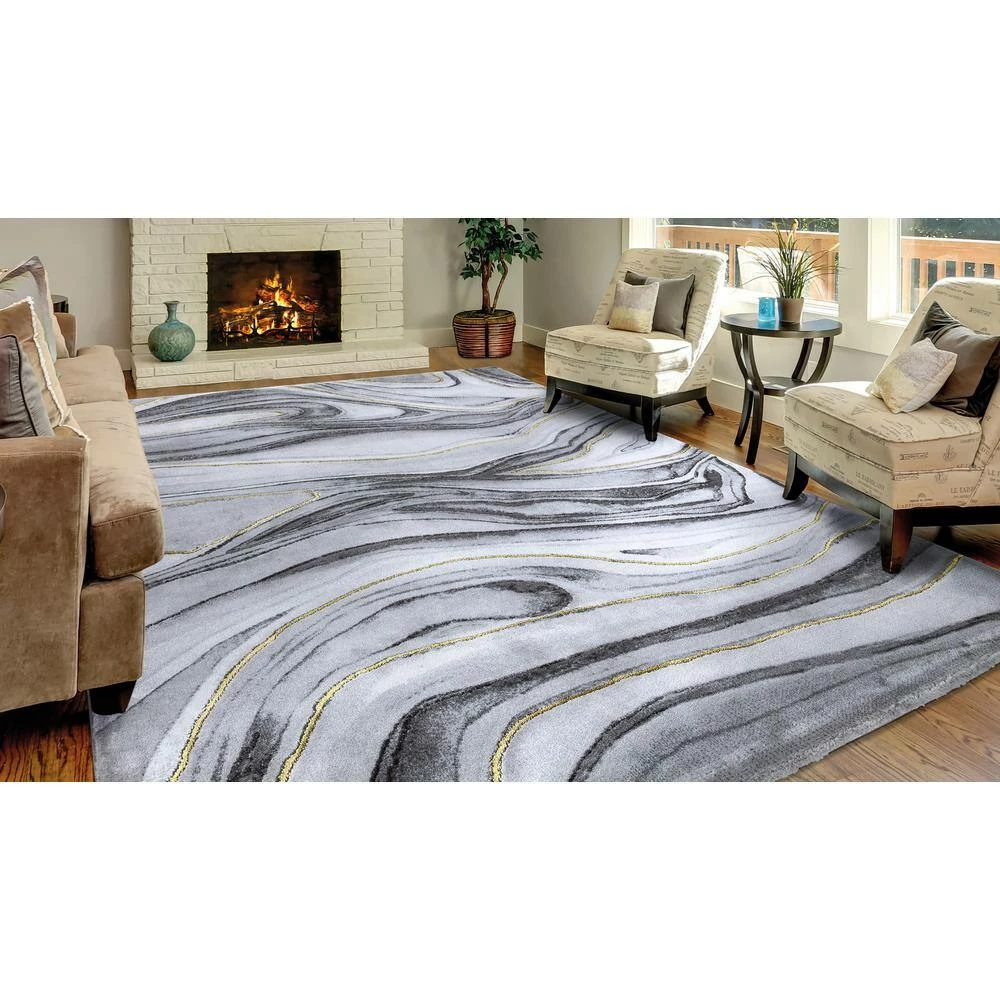 Matthew Grey 8 ft. x 10 ft. Area Rug by Home Decorators Collection 4 Matthew Grey 8 ft. x 10 ft. Area Rug by Home Decorators Collection - Image 4
