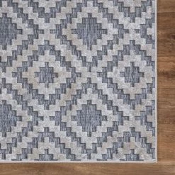 Samba Square Gray 8 ft. x 10 ft. Indoor/Outdoor Area Rug by Home Decorators Collection -Home Decorators Store gray home decorators collection outdoor rugs 32467 66 1000