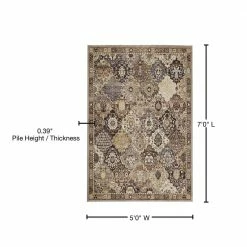 Patchwork Gray 5 ft. x 7 ft. Medallion Area Rug by Home Decorators Collection -Home Decorators Store grey home decorators collection area rugs 575939 76 1000