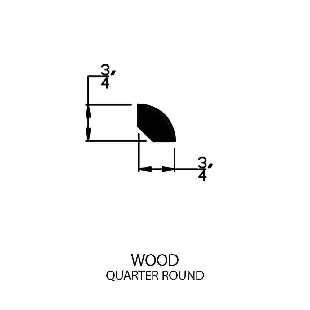 Hickory Country/SS Country Natural/Pristine 3/4 in. Thick x 3/4 in. Wide x 94 in. Length Hardwood Quarter Round Molding by Zamma 2 Hickory Country/SS Country Natural/Pristine 3/4 in. Thick x 3/4 in. Wide x 94 in. Length Hardwood Quarter Round Molding by Zamma - Image 2