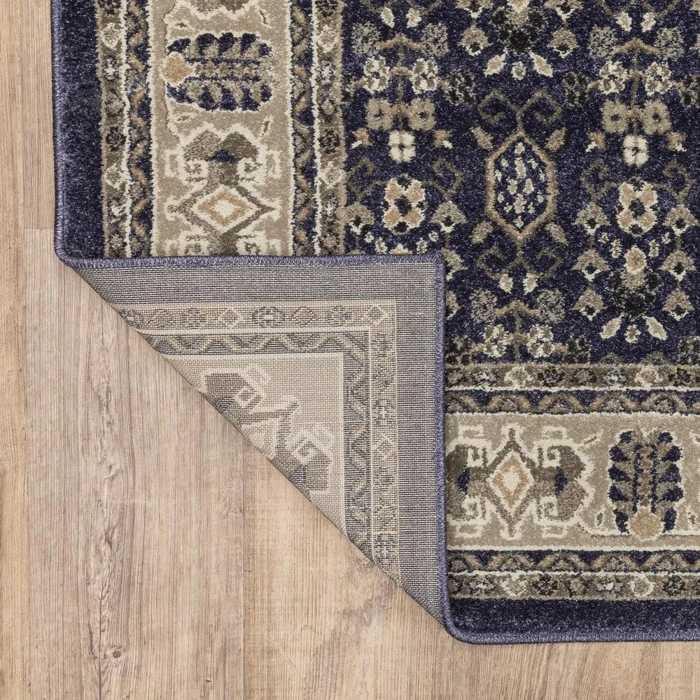 Gianna Indigo 8 ft. x 10 ft. Border Area Rug by Home Decorators Collection 6 Gianna Indigo 8 ft. x 10 ft. Border Area Rug by Home Decorators Collection - Image 6