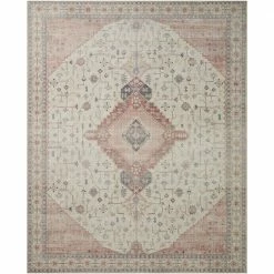 Leesa Ivory/Rust 7 ft. 6 in. x 9 ft. 6 in. Medallion Polyester Area Rug by Home Decorators Collection -Home Decorators Store ivory rust home decorators collection area rugs 885369572708 a0 1000