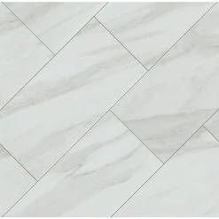 Kolasus 12 in. x 24 in. Polished Porcelain Stone Look Floor and Wall Tile (16 sq. ft./Case) by Home Decorators Collection -Home Decorators Store kolasus white polished home decorators collection porcelain tile nhdkolwhi1224p 44 1000