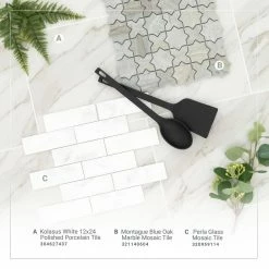 Kolasus 12 in. x 24 in. Polished Porcelain Stone Look Floor and Wall Tile (16 sq. ft./Case) by Home Decorators Collection -Home Decorators Store kolasus white polished home decorators collection porcelain tile nhdkolwhi1224p d4 1000
