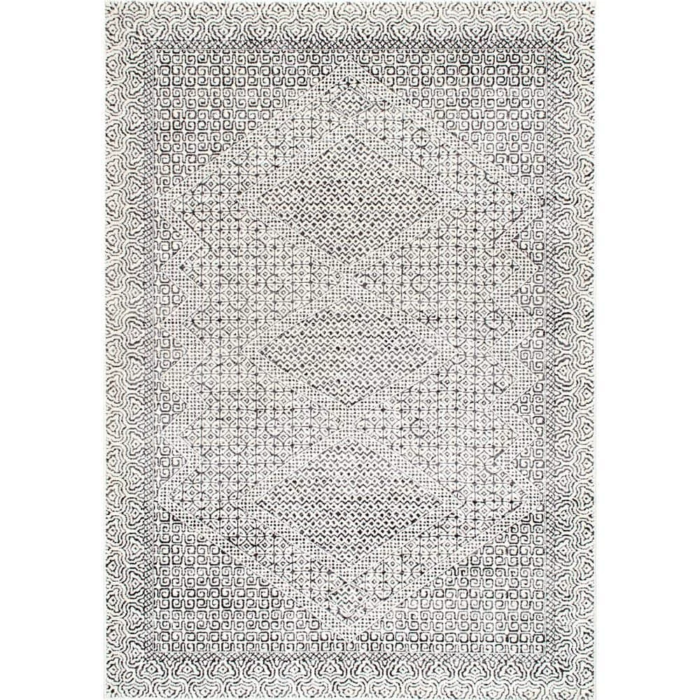 Mozaik Tribal Light Gray 9 ft. x 12 ft. Area Rug by Home Decorators Collection 1 Mozaik Tribal Light Gray 9 ft. x 12 ft. Area Rug by Home Decorators Collection