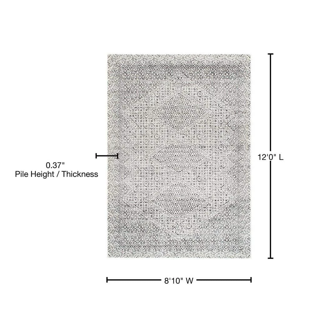 Mozaik Tribal Light Gray 9 ft. x 12 ft. Area Rug by Home Decorators Collection 6 Mozaik Tribal Light Gray 9 ft. x 12 ft. Area Rug by Home Decorators Collection - Image 6