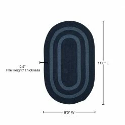 Paige Midnight Blue 8 ft. x 11 ft. Oval Braided Area Rug by Home Decorators Collection 6 Paige Midnight Blue 8 ft. x 11 ft. Oval Braided Area Rug by Home Decorators Collection -Home Decorators Store midnight blue home decorators collection area rugs gw53r096x132 76 1000
