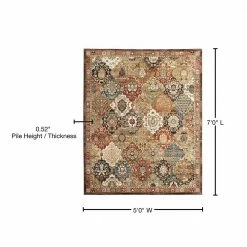 Patchwork Multi 5 ft. x 7 ft. Medallion Area Rug by Home Decorators Collection 15 Patchwork Multi 5 ft. x 7 ft. Medallion Area Rug by Home Decorators Collection -Home Decorators Store multi home decorators collection area rugs 550011 76 1000
