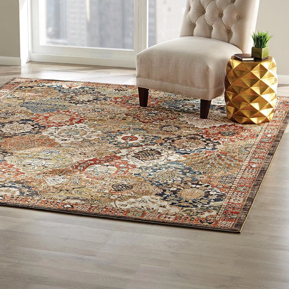 Patchwork Multi 5 ft. x 7 ft. Medallion Area Rug by Home Decorators Collection 2 Patchwork Multi 5 ft. x 7 ft. Medallion Area Rug by Home Decorators Collection - Image 2
