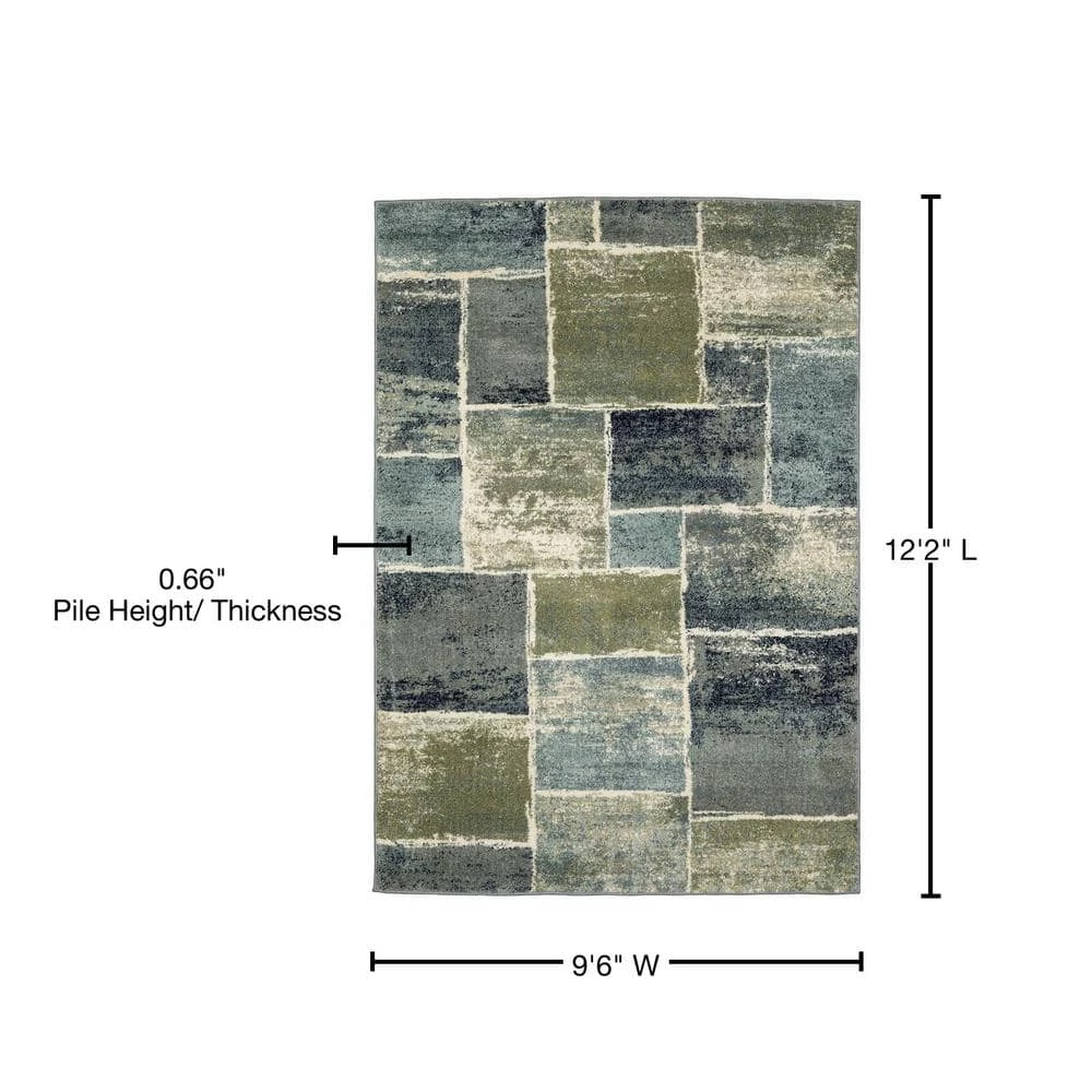 Bartlett Multi 9 ft. x 12 ft. Block Area Rug by Home Decorators Collection 6 Bartlett Multi 9 ft. x 12 ft. Block Area Rug by Home Decorators Collection - Image 6