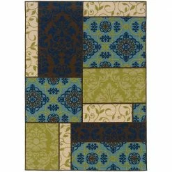 Piccadilly Multi 7 ft. x 10 ft. Outdoor Area Rug by Home Decorators Collection